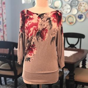 Lightweight floral sweater